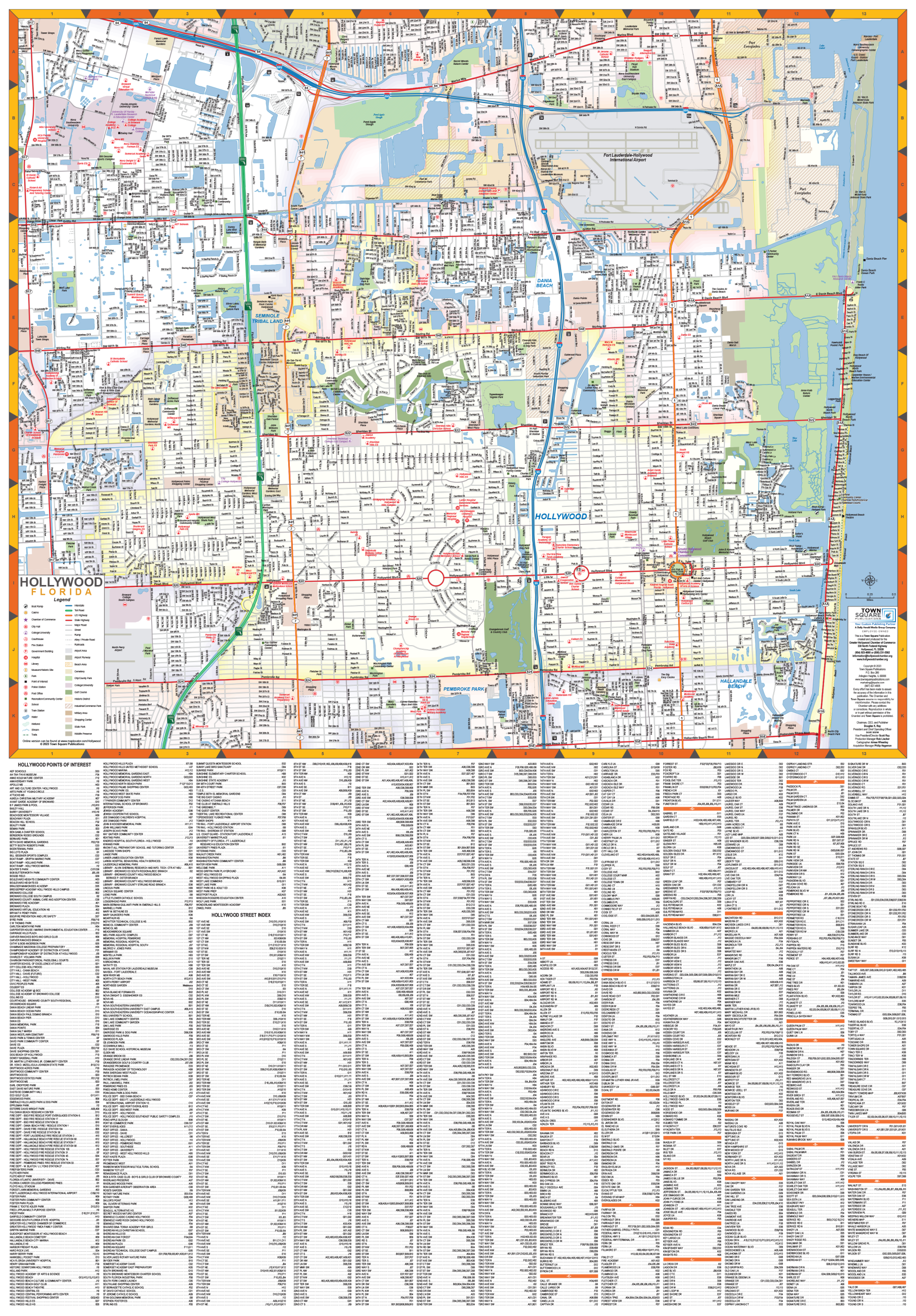 Hollywood Map Side 28x40